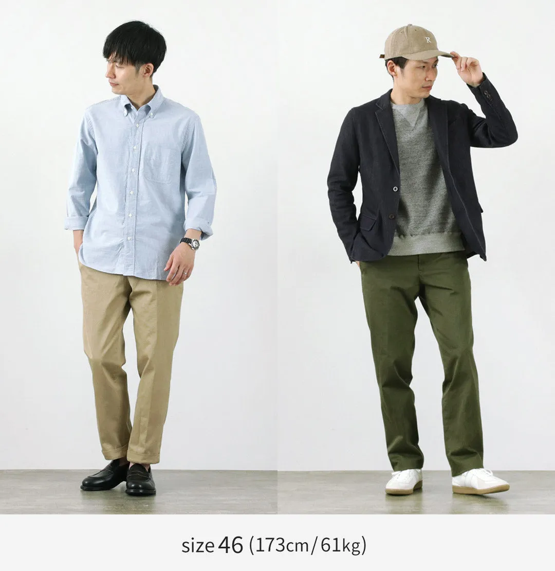 D.c.white / algodón sargento de silueta regular chinos