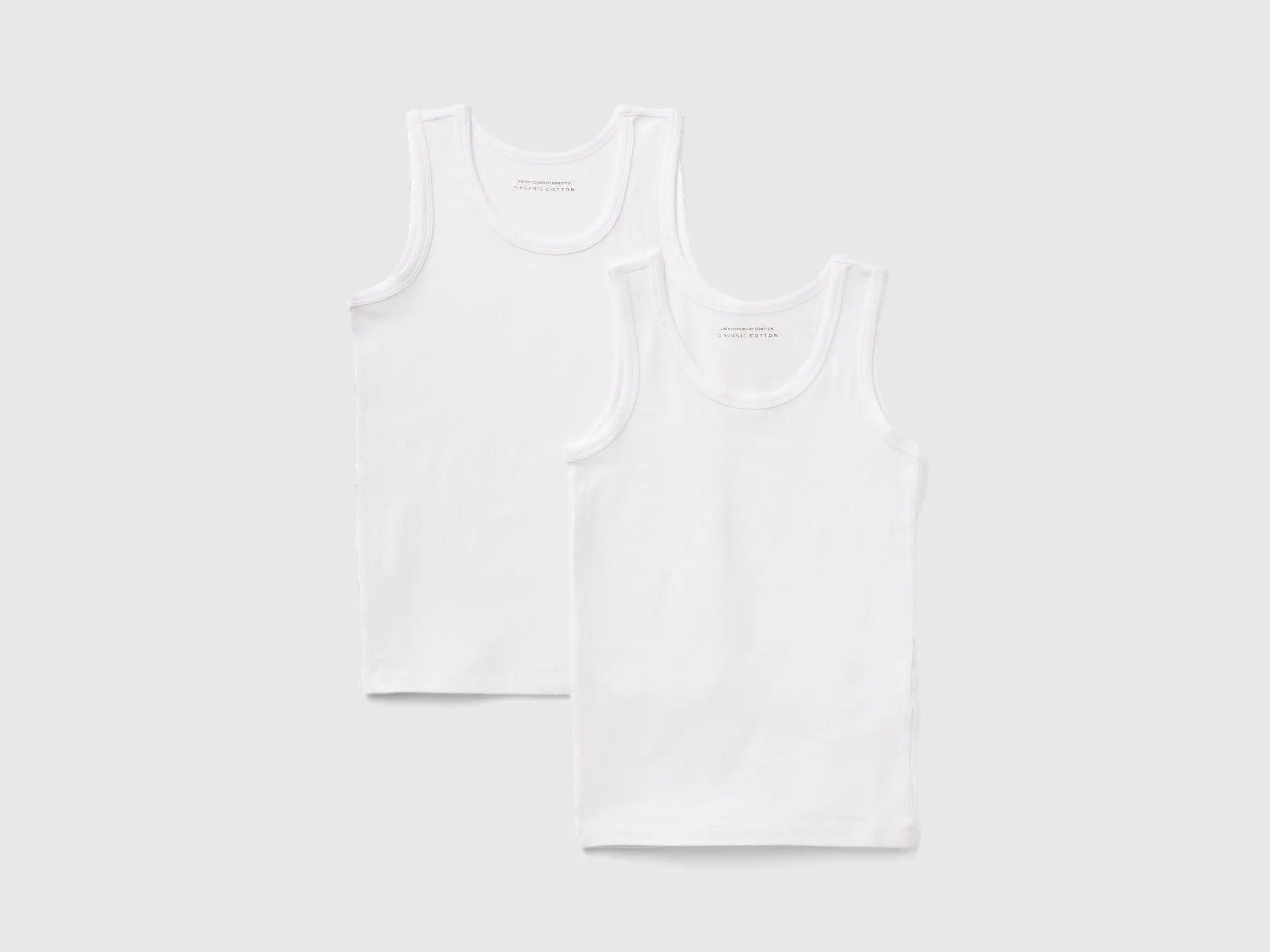 Dos camisetas de tirantes de algodón orgánico elástico