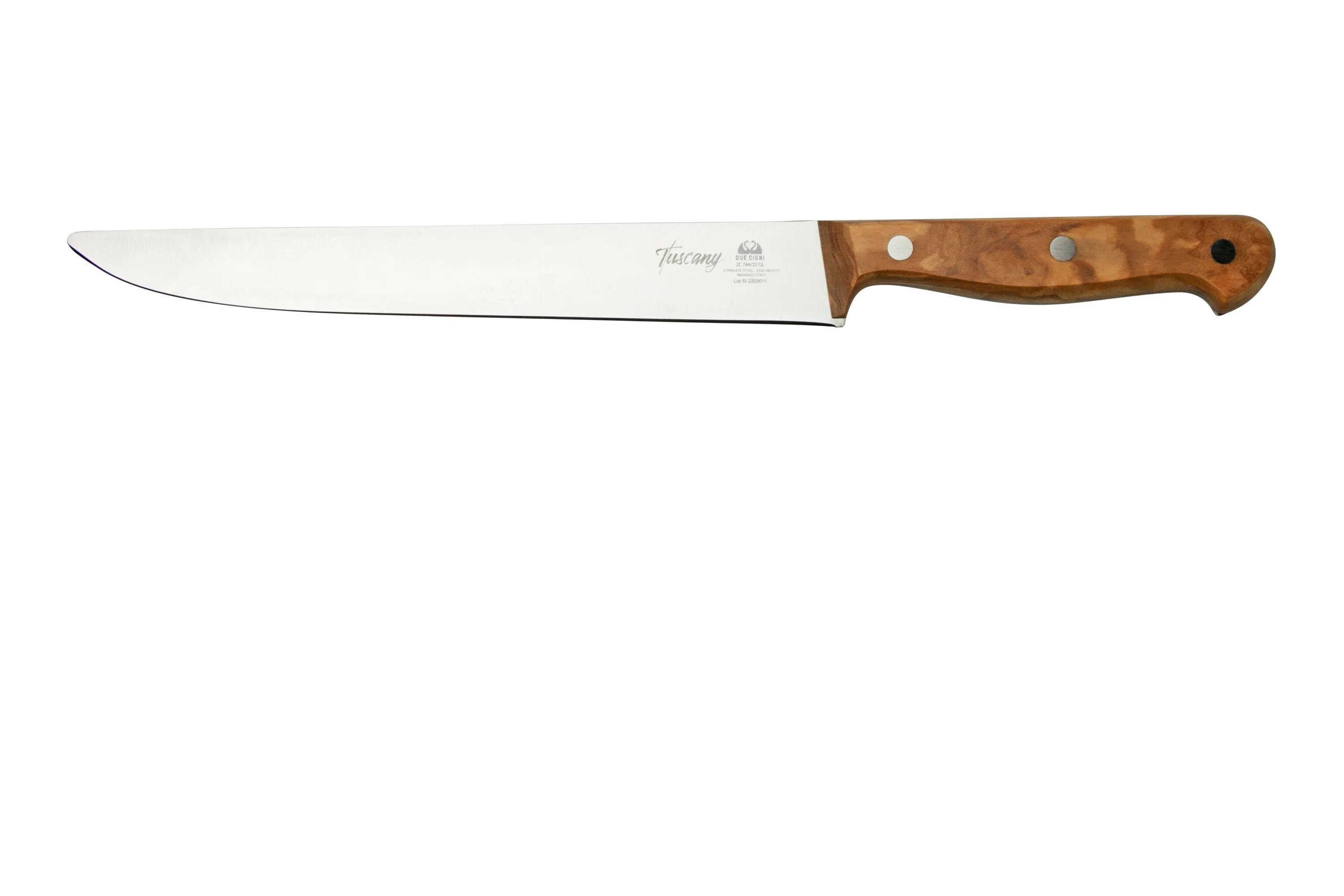 DUE CIGNI TUSCANY 2C74422OL CUCHILLO PARA TRINCHAR 22 CM MADERA DE OLIVO