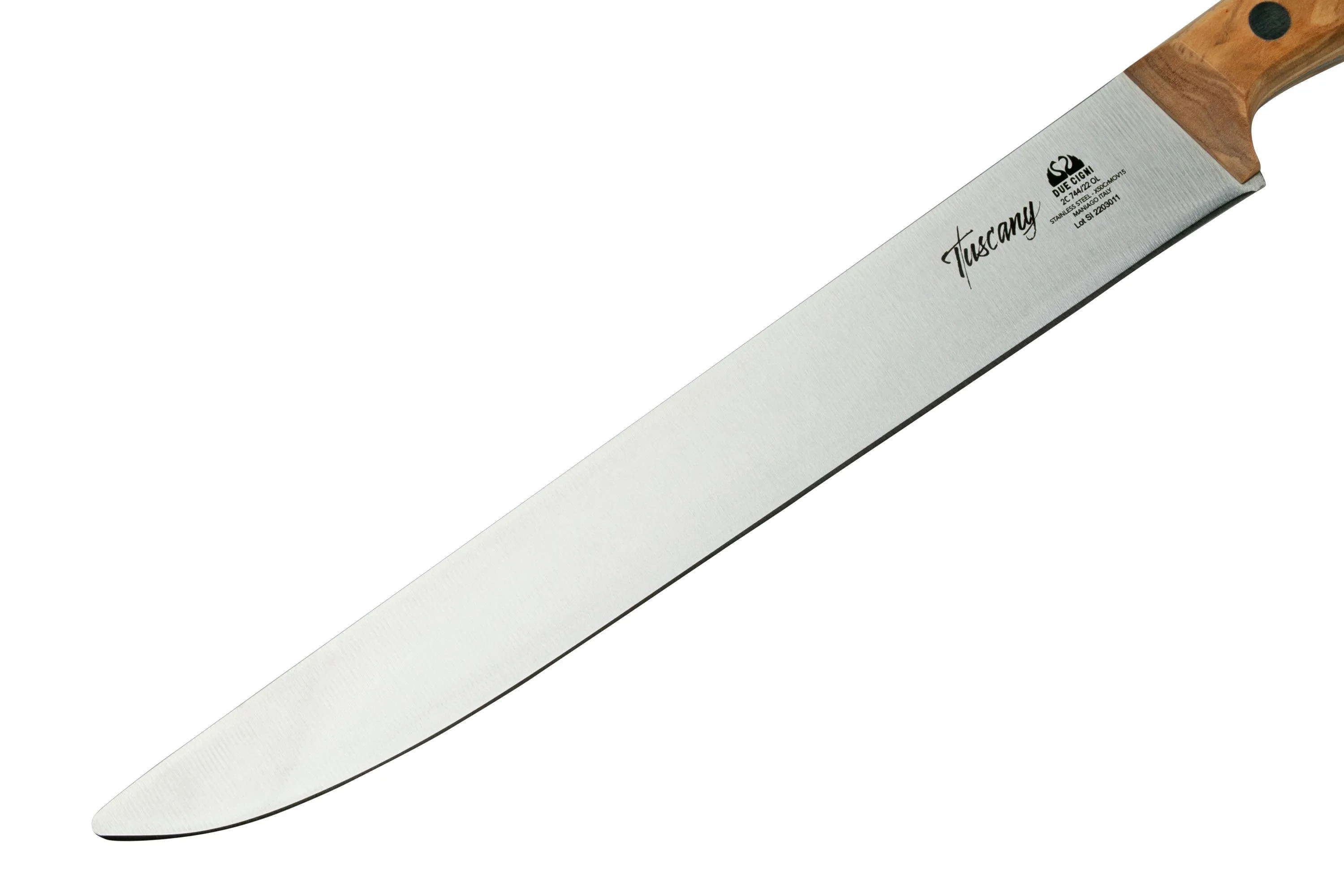 DUE CIGNI TUSCANY 2C74422OL CUCHILLO PARA TRINCHAR 22 CM MADERA DE OLIVO