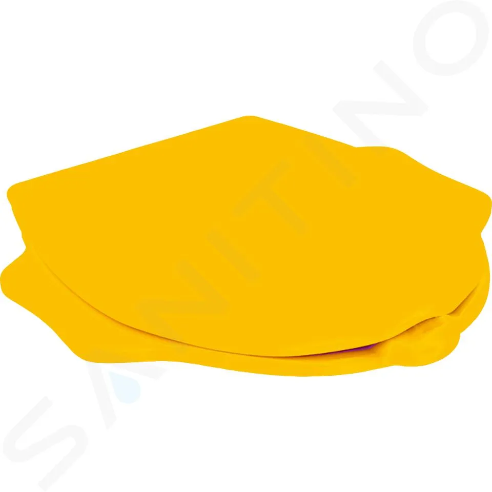 GEBERIT BAMBINI  ASIENTO DE INODORO PARA NIñOS CON REPOSABRAZOS INTEGRADOS, AMARILLO 573362000