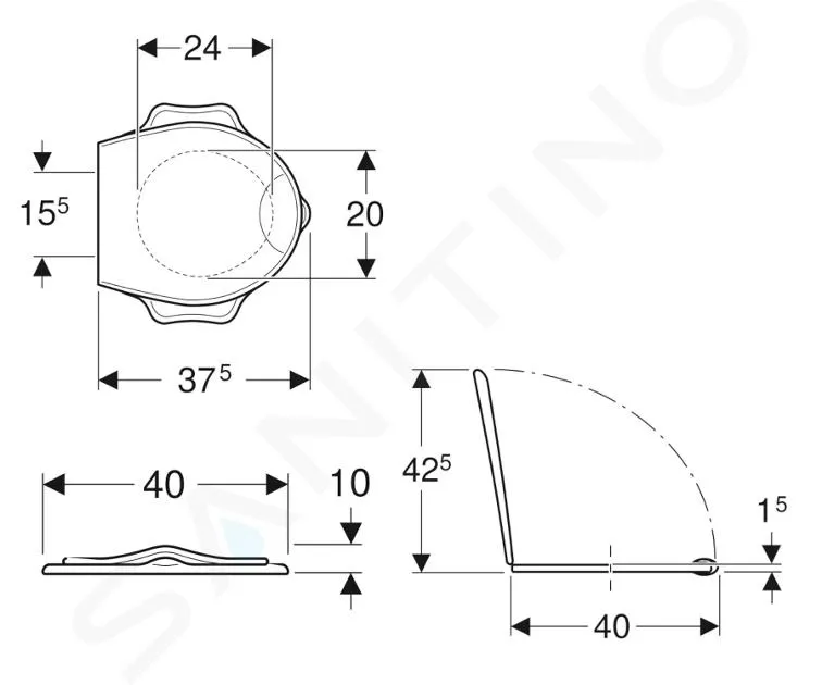 GEBERIT BAMBINI  ASIENTO DE INODORO PARA NIñOS CON REPOSABRAZOS INTEGRADOS, AMARILLO 573362000