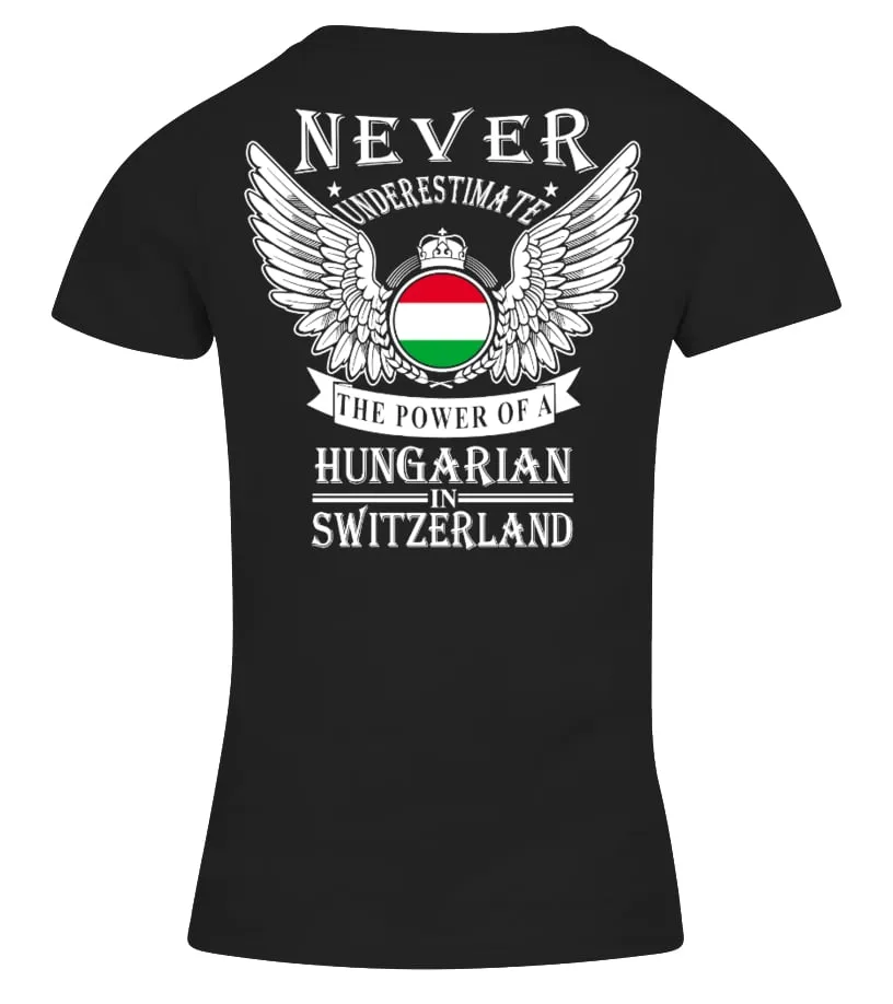 HUNGARIAN IN SWITZERLAND Camiseta cuello pico Mujer