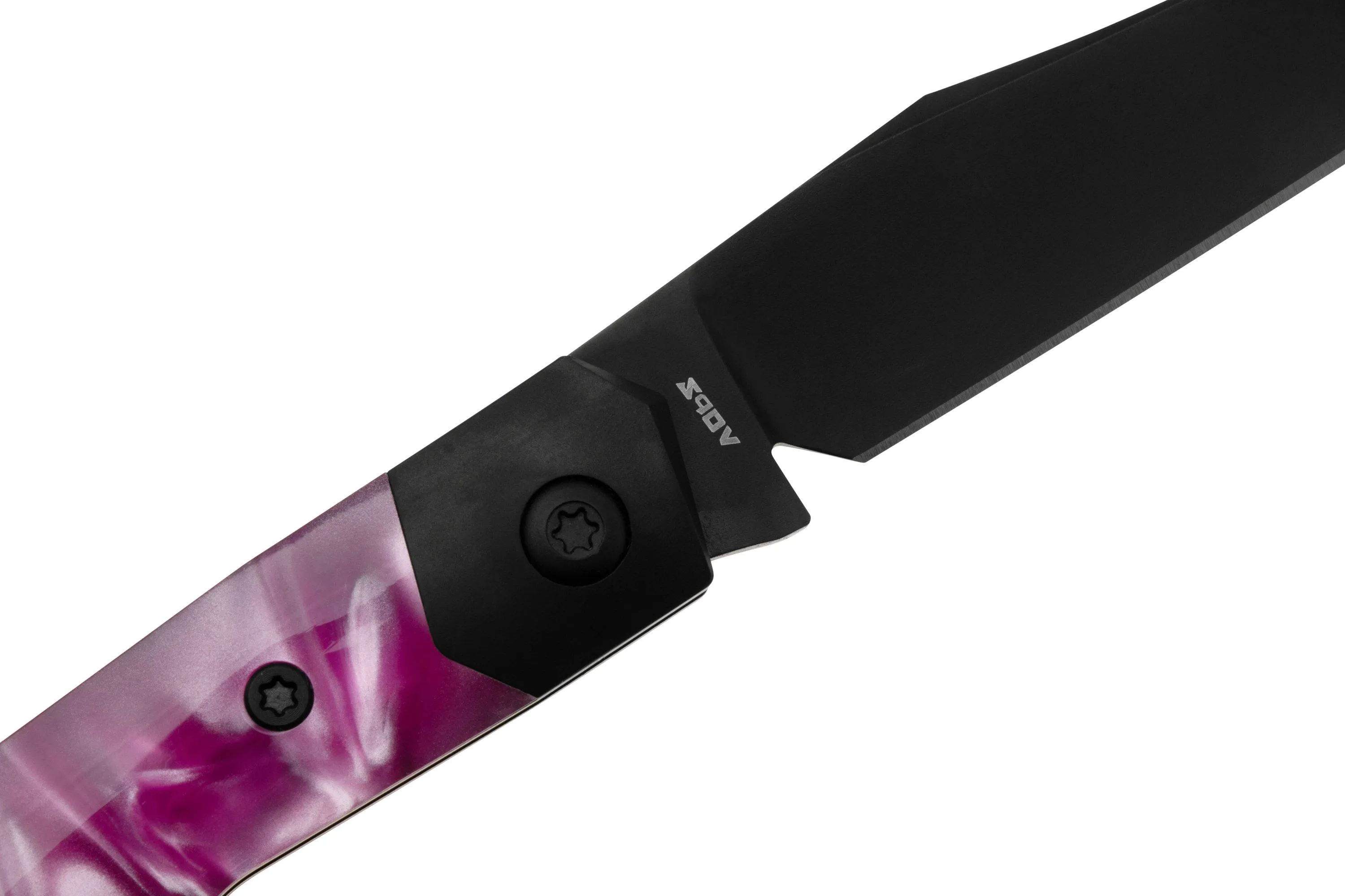 JACK WOLF MINI CYBORG MCYBORG023PNK KIRINITE COSMIC PINK, BLACK DLC, NAVAJA SLIPJOINT