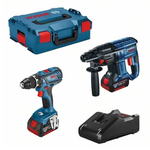 KIT BOSCH MARTILLO GBH 18V21 + TALADRO GSR 18V28 CON 2 BATERíAS 4AH