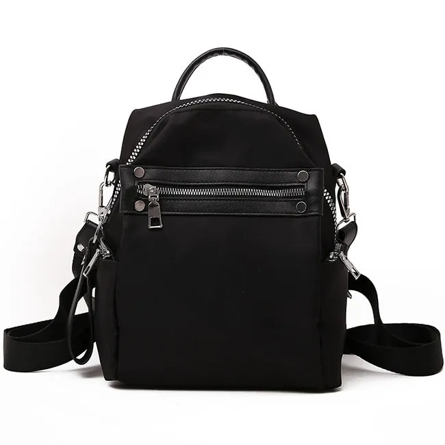 LEISURE COLLEGE MULTIFUNCTION SHOULDER BAG RED BLACK NYLON STUDENT BACKPACK