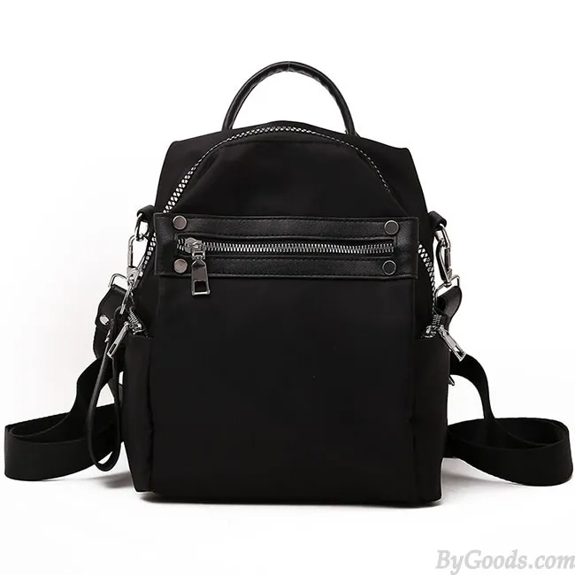 LEISURE COLLEGE MULTIFUNCTION SHOULDER BAG RED BLACK NYLON STUDENT BACKPACK