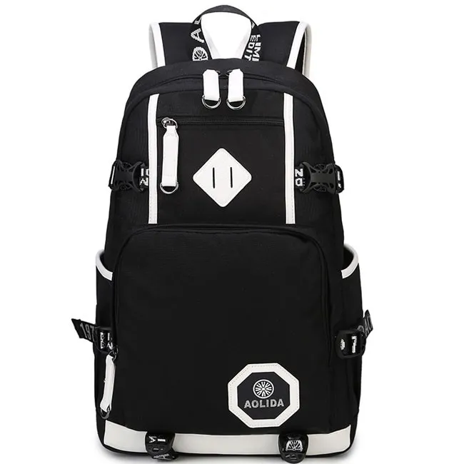 Leisure Oxford Belt College Bag Travel Waterproof Large Capacity Canvas School Backpack 