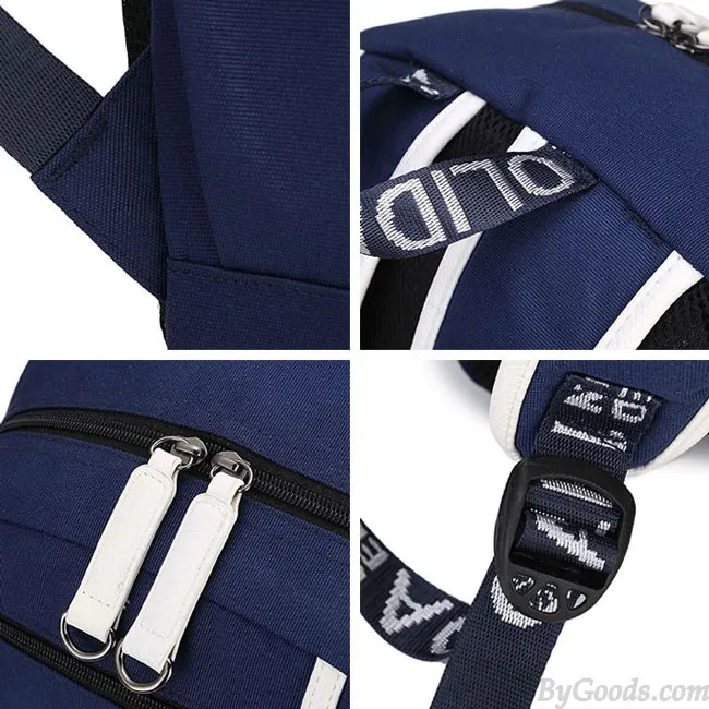 Leisure Oxford Belt College Bag Travel Waterproof Large Capacity Canvas School Backpack 
