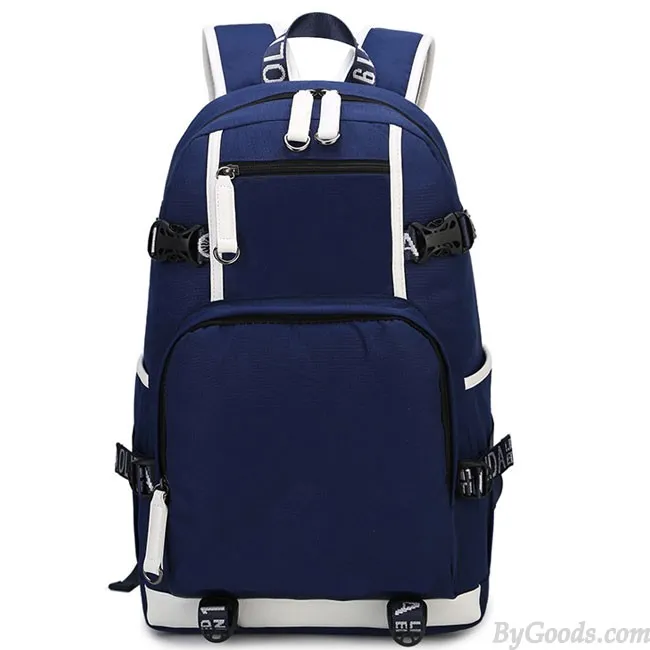 Leisure Oxford Belt College Bag Travel Waterproof Large Capacity Canvas School Backpack 