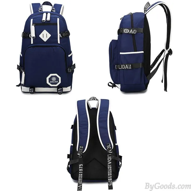 Leisure Oxford Belt College Bag Travel Waterproof Large Capacity Canvas School Backpack 