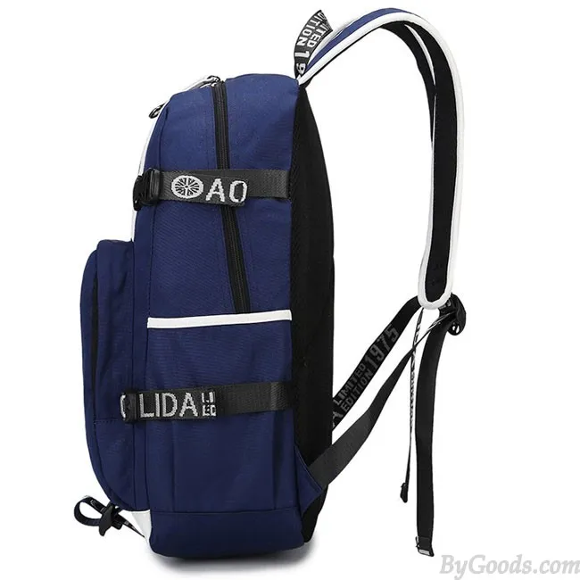 Leisure Oxford Belt College Bag Travel Waterproof Large Capacity Canvas School Backpack 