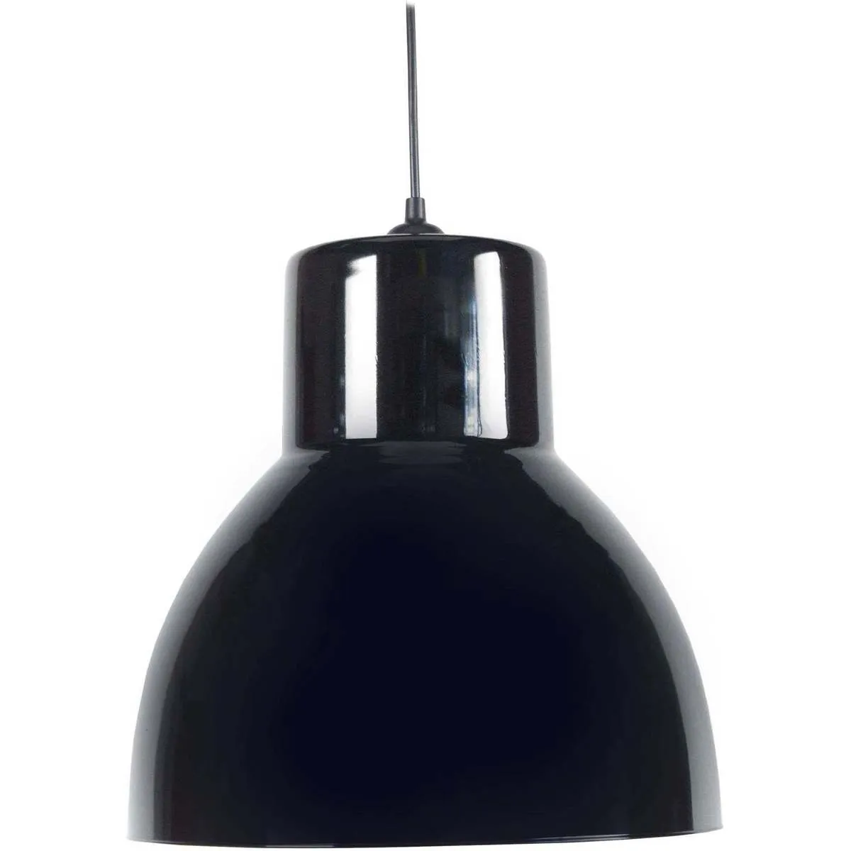 Lámpara colgante redondo vidrio negro