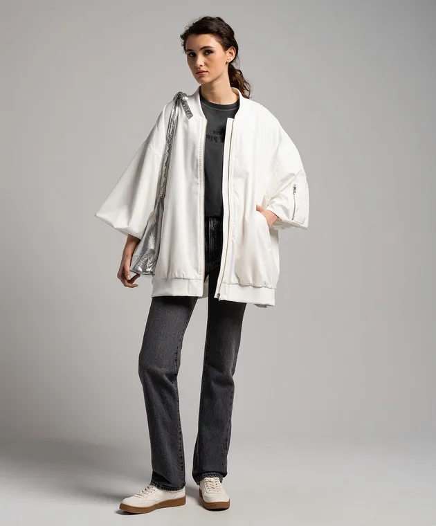 Maison Margiela MM6 White bomber jacket