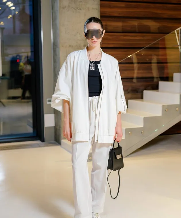 Maison Margiela MM6 White bomber jacket