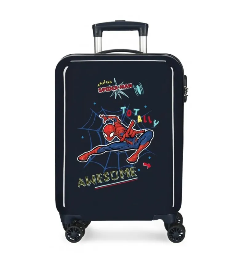 Maleta de cabina Spiderman Totally awesome rígida 55 cm marino