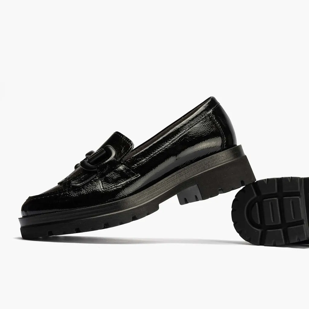 Mocasín en Charol para mujer color negro