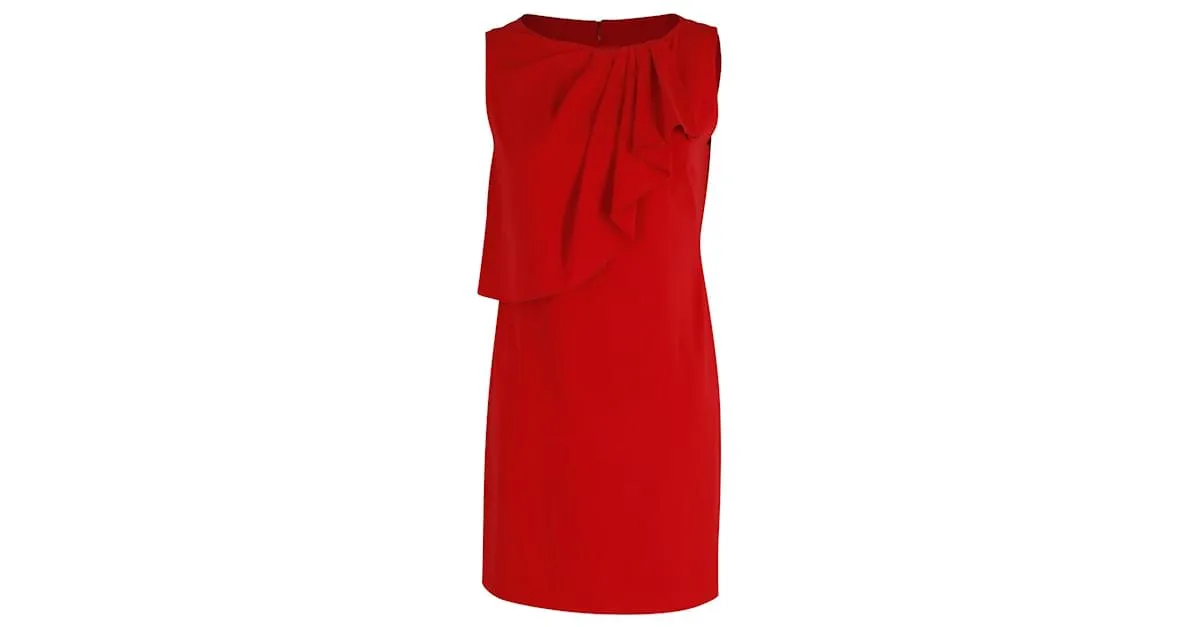 Moschino Cheap And Chic VESTIDO CON VOLANTES EN POLIETILENO ROJO Roja 