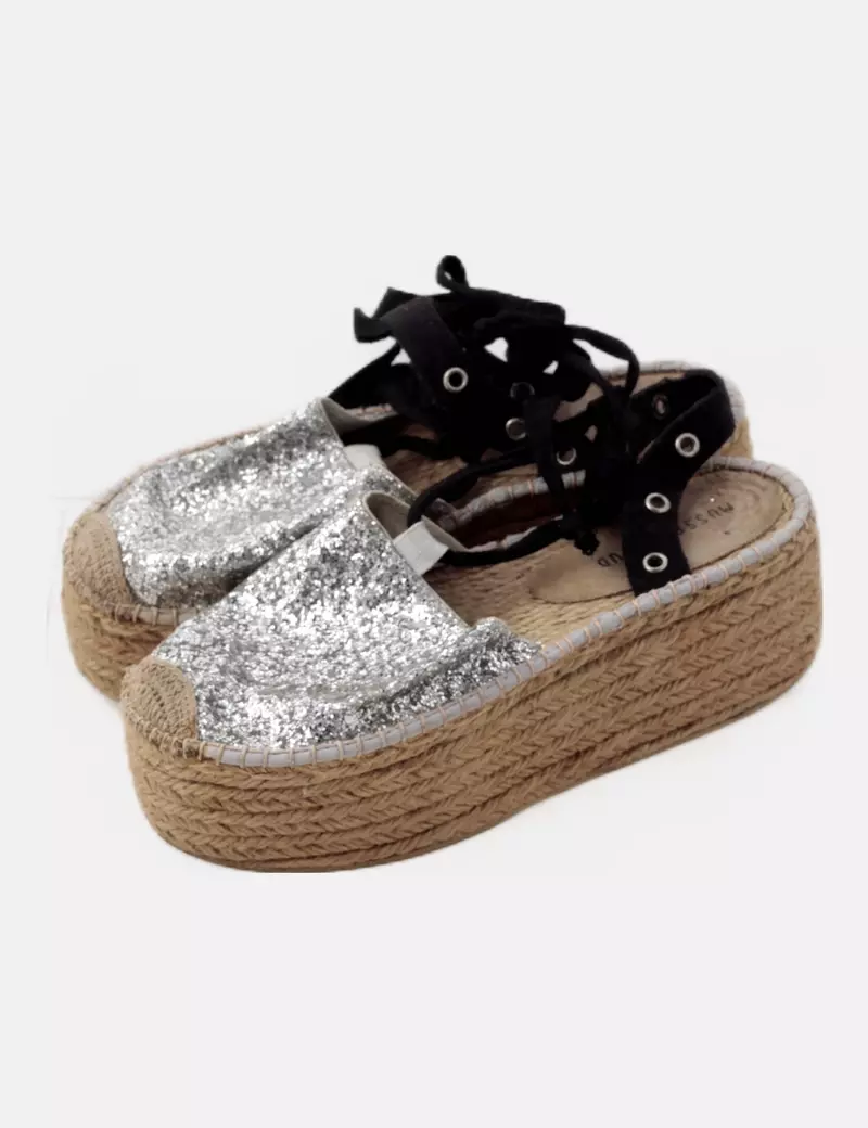 Musse & Cloud Alpargata lace up glitter