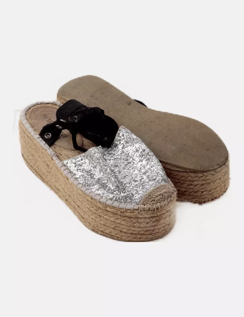 Musse & Cloud Alpargata lace up glitter
