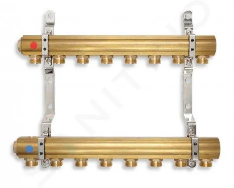 NOVASERVIS ACCESORIOS DE FONTANERíA  COLECTOR CON TORNILLO UNILATERAL G1", 5 CIRCUITOS RPN05