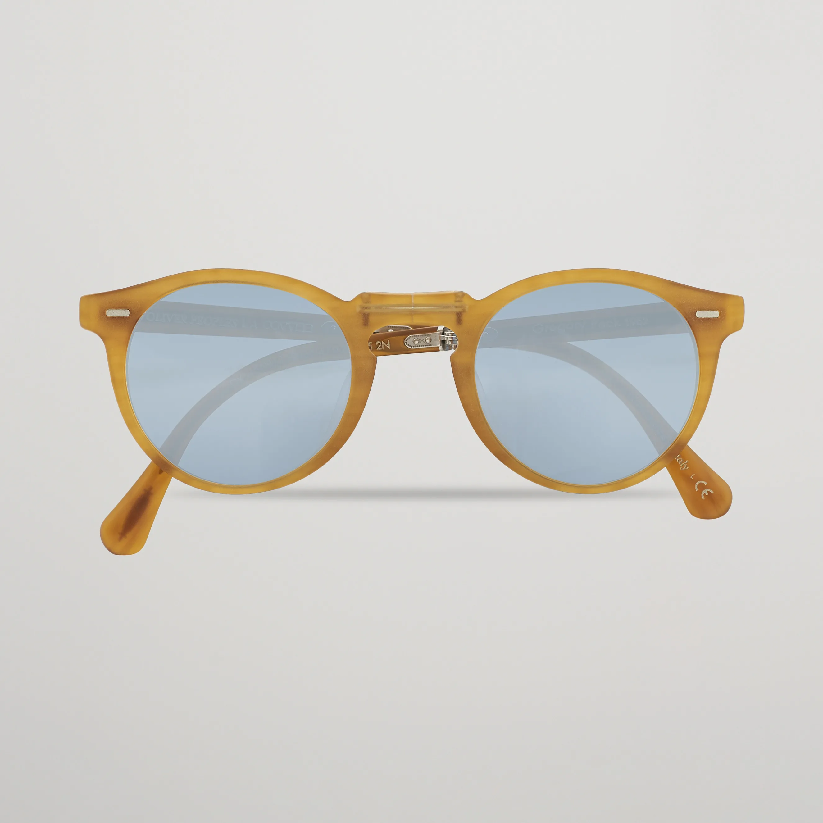 Oliver Peoples Gregory Peck 1962 Folding Sunglasses Matte Amber