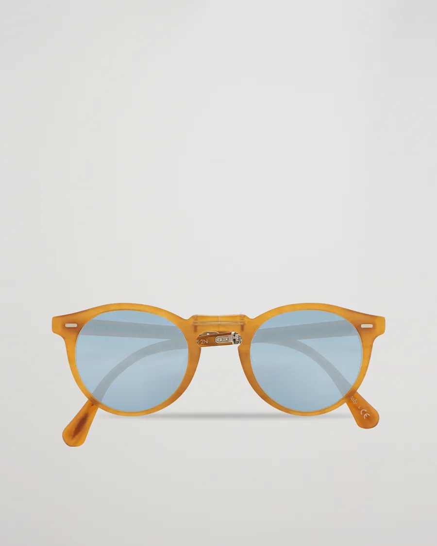 Oliver Peoples Gregory Peck 1962 Folding Sunglasses Matte Amber