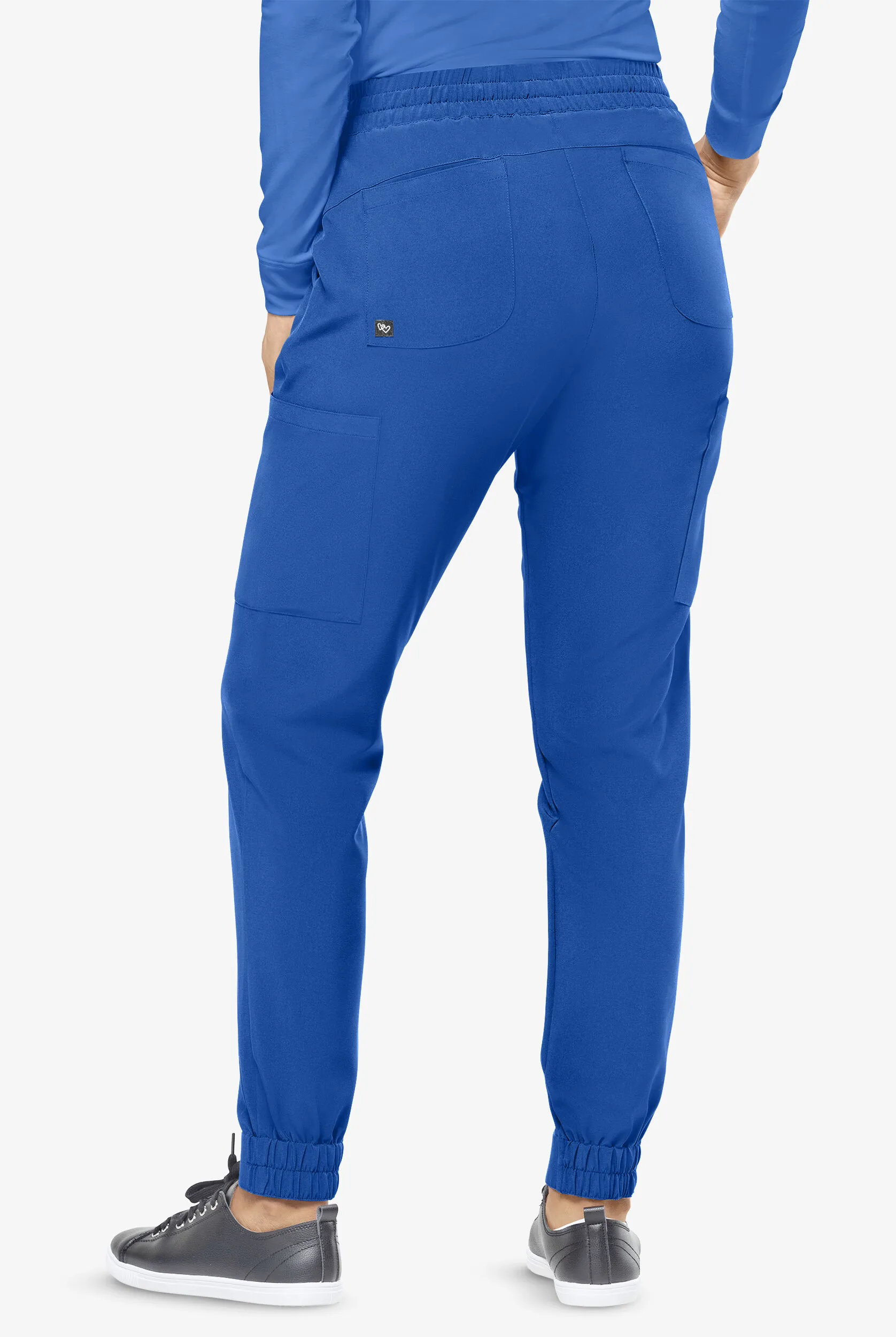 Pantalón médico Tasha and Me True STRETCH Petite estilo cargo jogger con 6 bolsillos para mujer