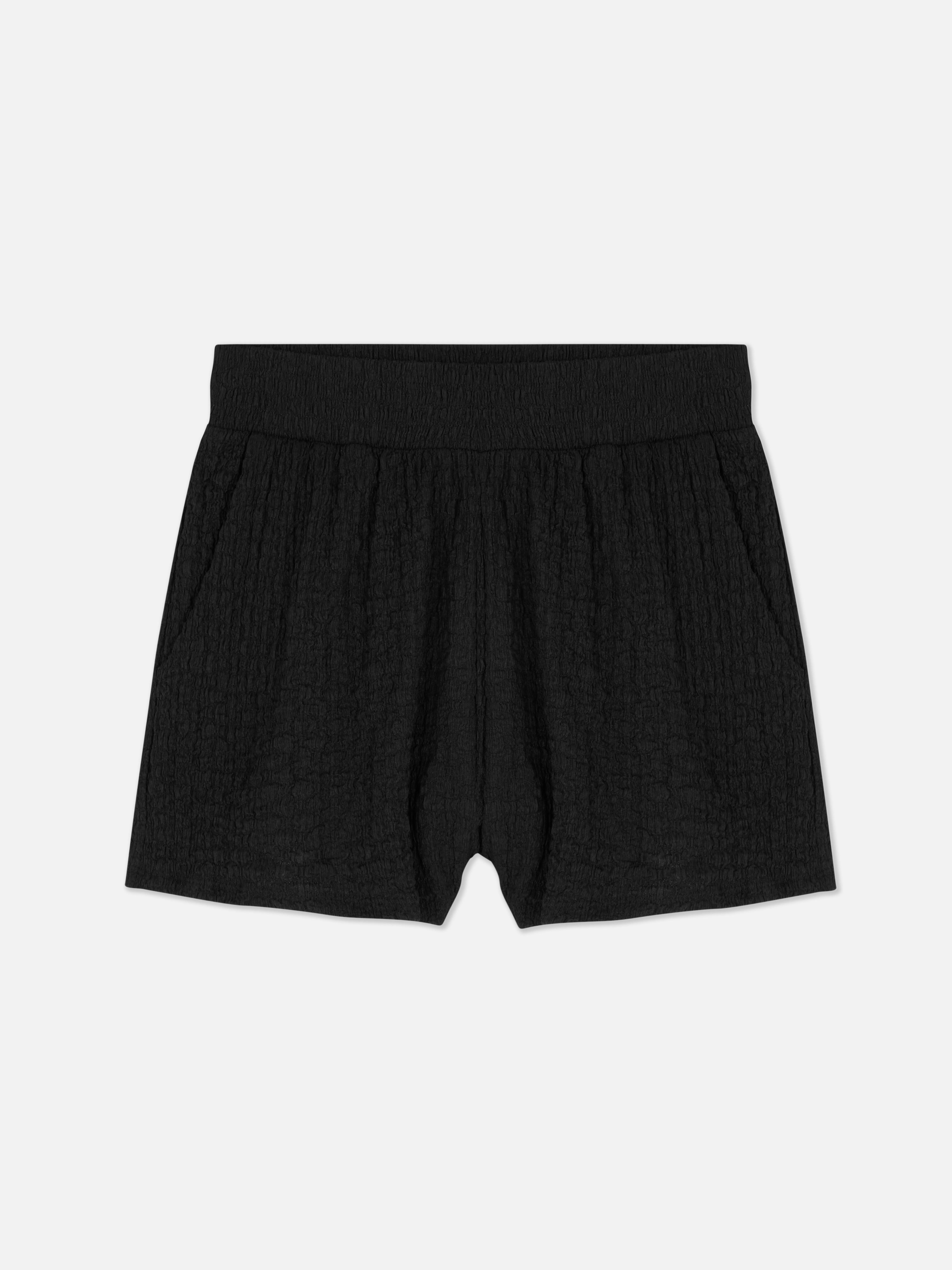 Pantalones cortos con efecto arrugado