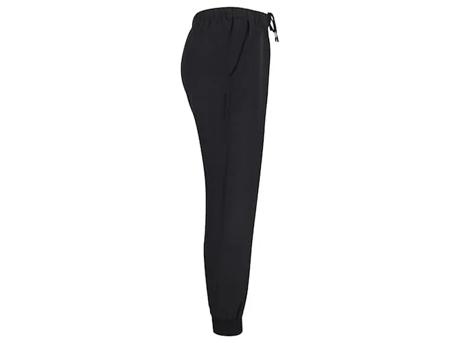 Pantalones Theory Lounge en Seda Negra Negro 