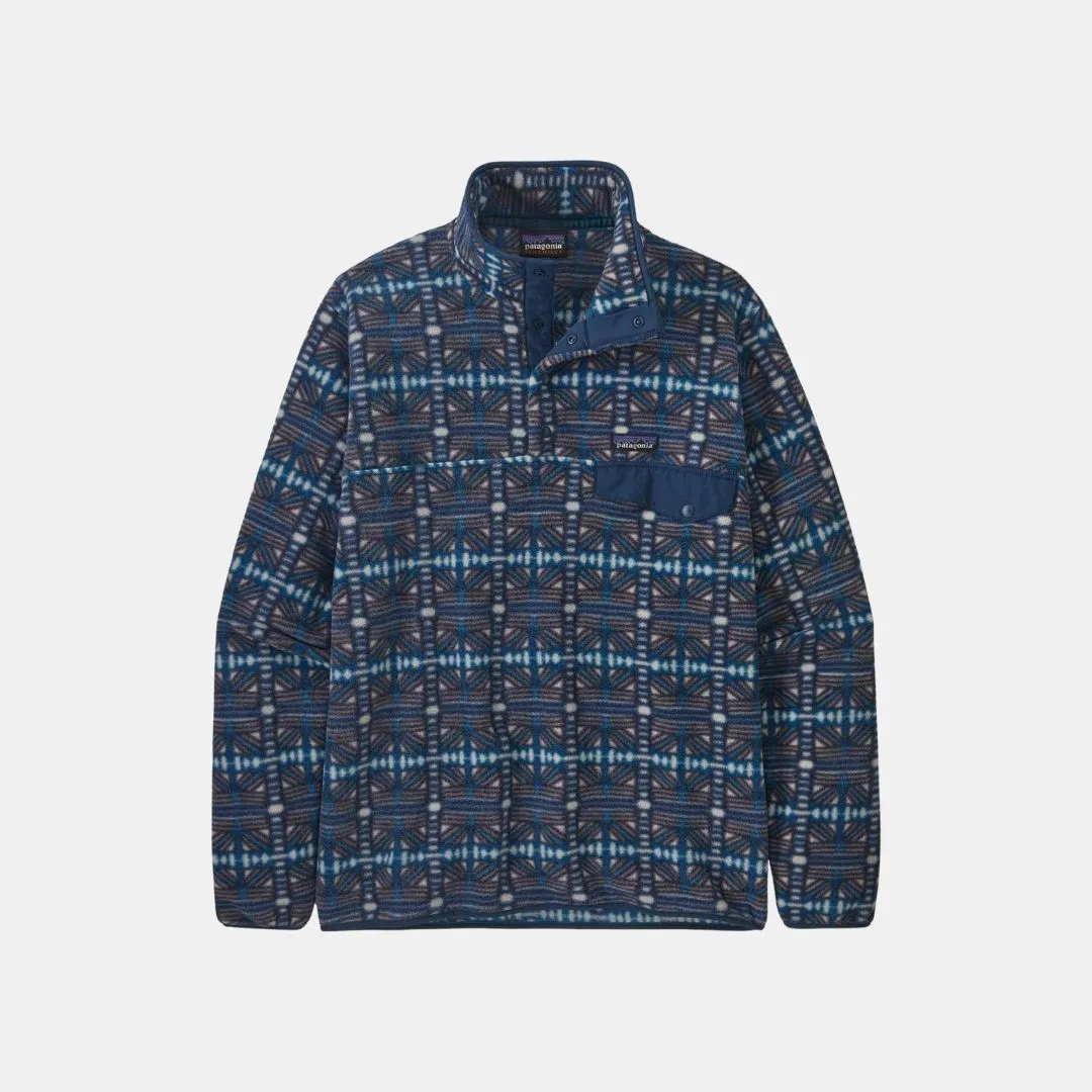 PATAGONIA MEN'S LIGHTWEIGHT SYNCHILLA SNAPT FLEECE PULLOVER SNOW BEAM: DARK NATURAL