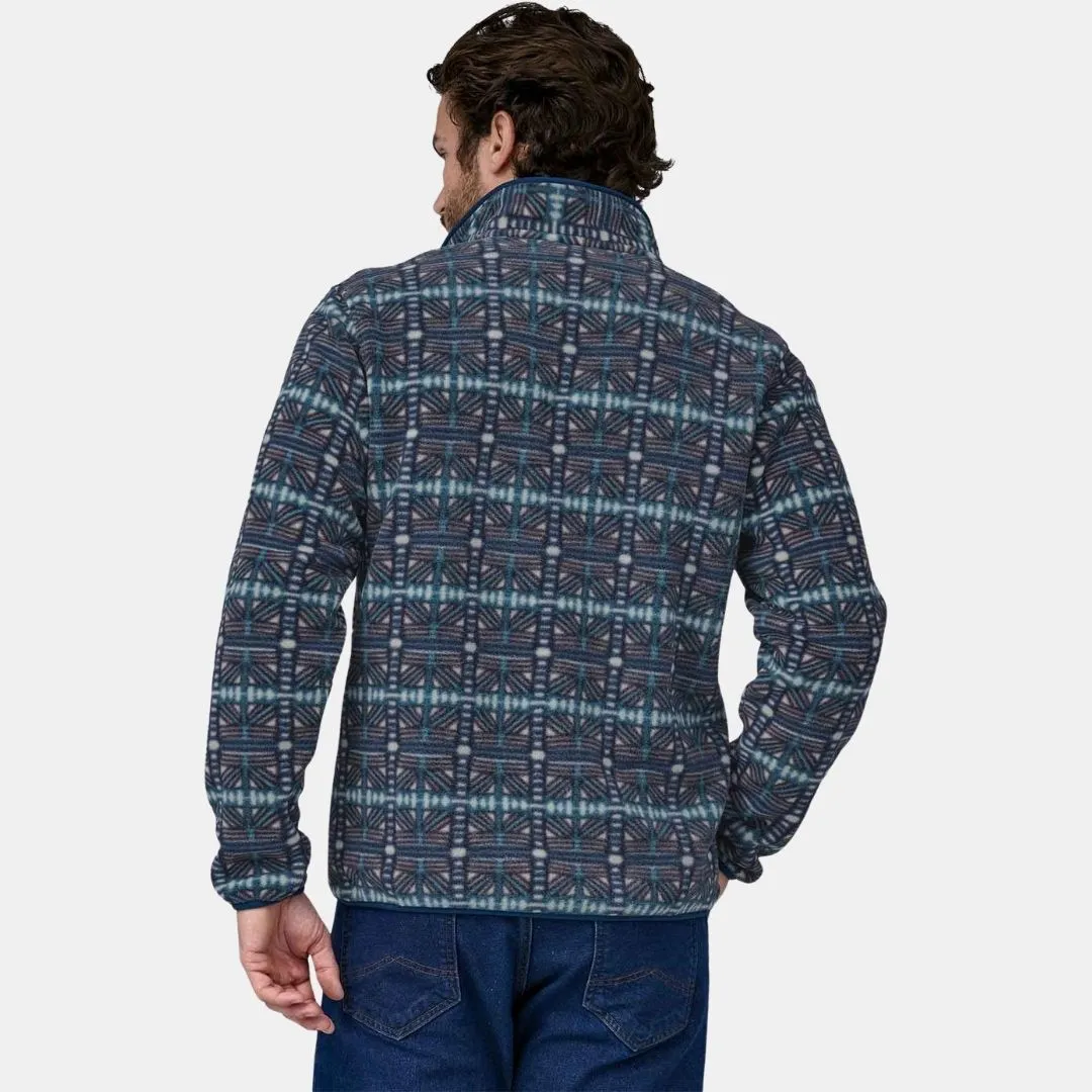 PATAGONIA MEN'S LIGHTWEIGHT SYNCHILLA SNAPT FLEECE PULLOVER SNOW BEAM: DARK NATURAL