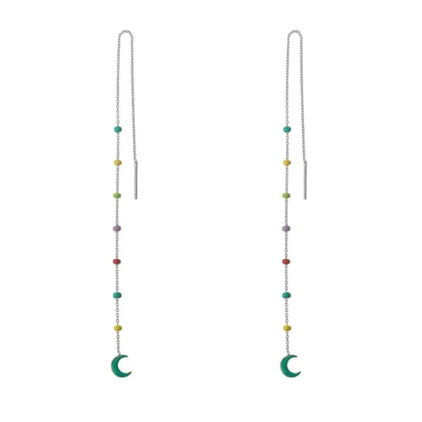 Pendientes en Plata de Ley Paradise Moon