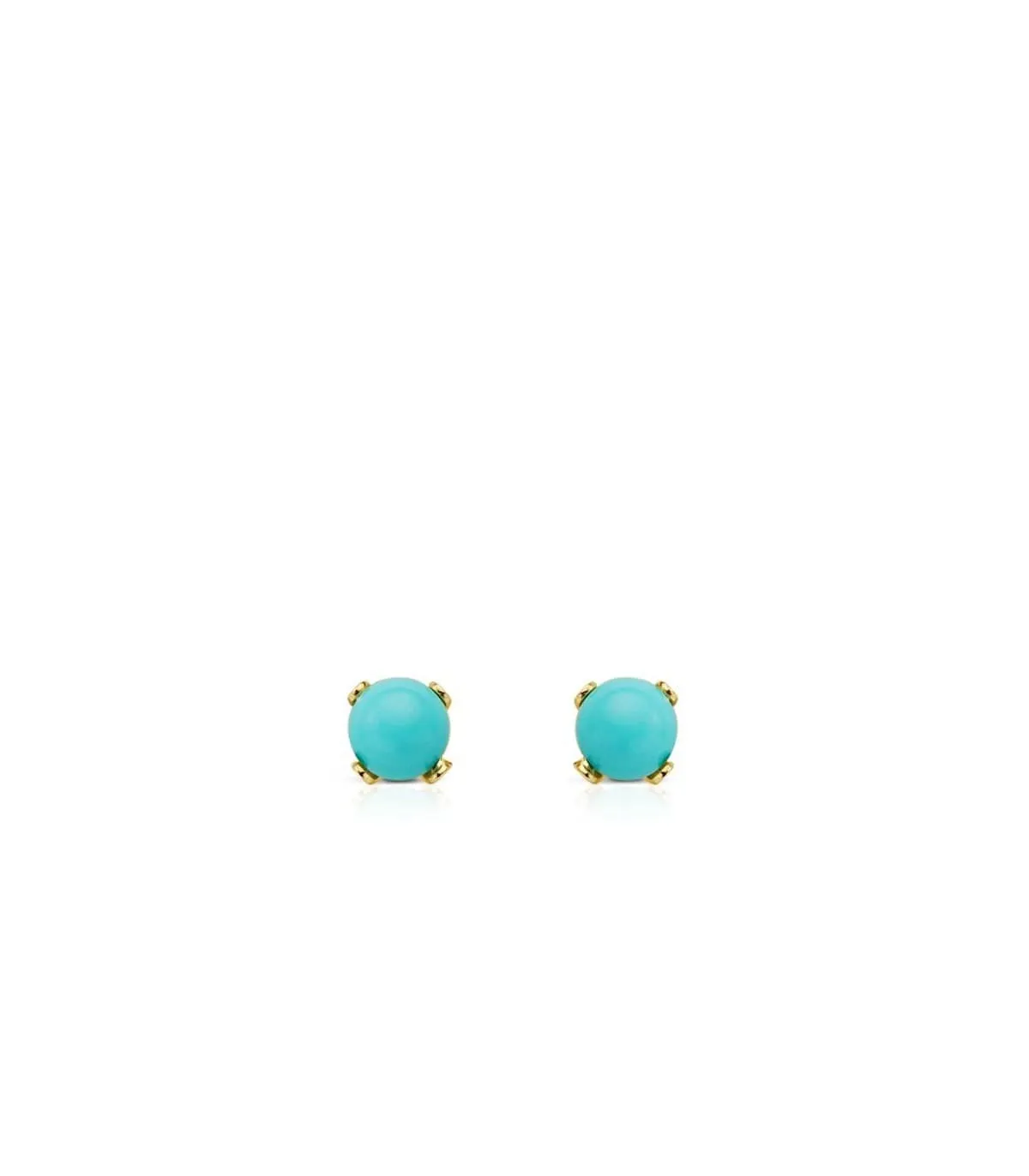 Pendientes Marianela Turquesa 3mm 18 Ktes