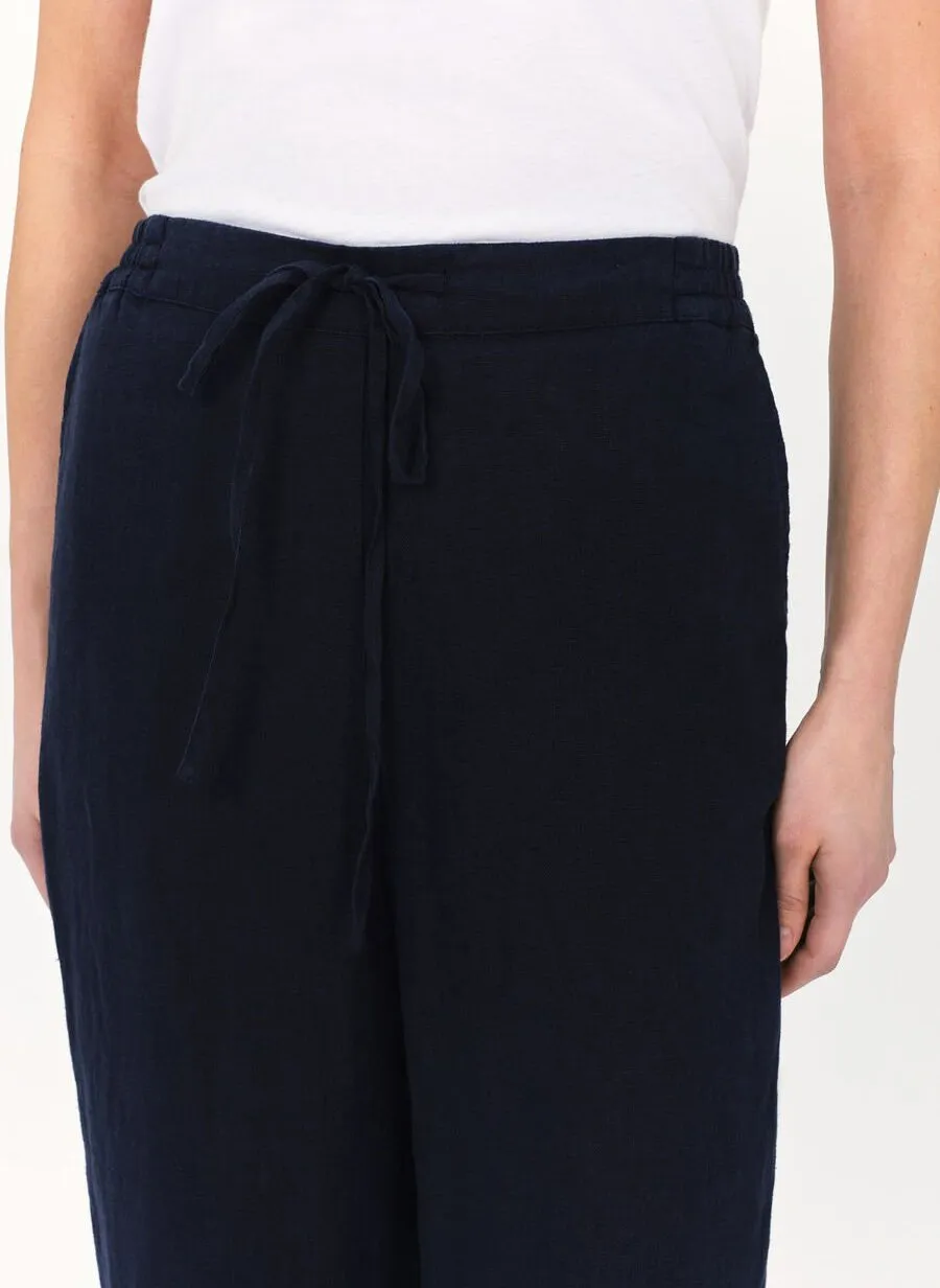 PIGMENT  PANTALóN ANCHO CON LAZOS DE LINO EN AZUL