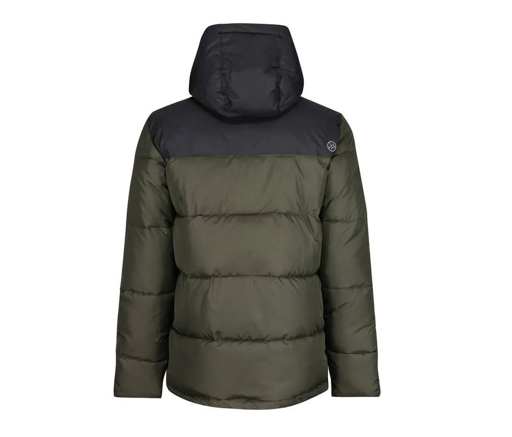 REGATTA RGA482  CHAQUETA CON CAPUCHA TáCTICA  DARK KHAKI/BLACK