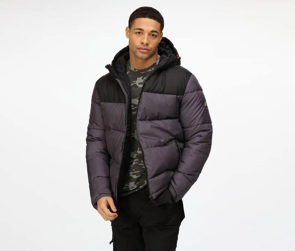 REGATTA RGA482  CHAQUETA CON CAPUCHA TáCTICA  DARK KHAKI/BLACK