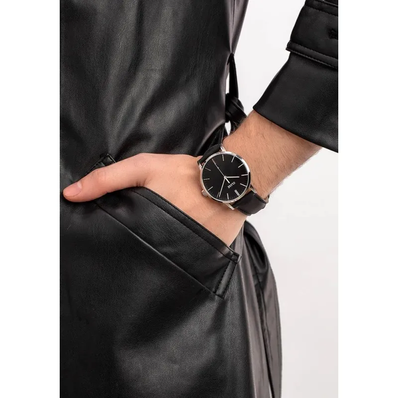 RELOJ CLUSE CORREA PIEL NEGRA HOMBRE CW0101501001