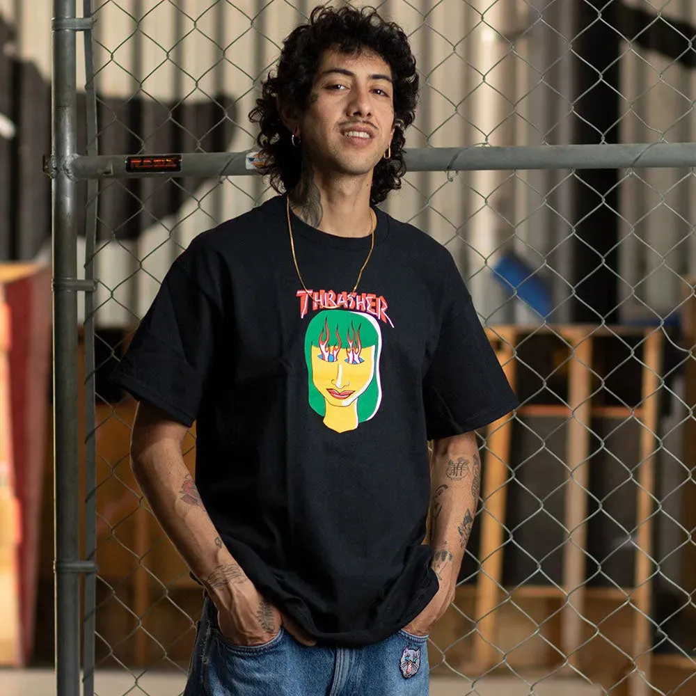 Remera Thrasher Talk Shit Negro