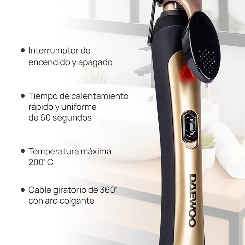 RIZADOR DE CABELLO DAEWOO CON CEPILLO DCR4020 110/240V