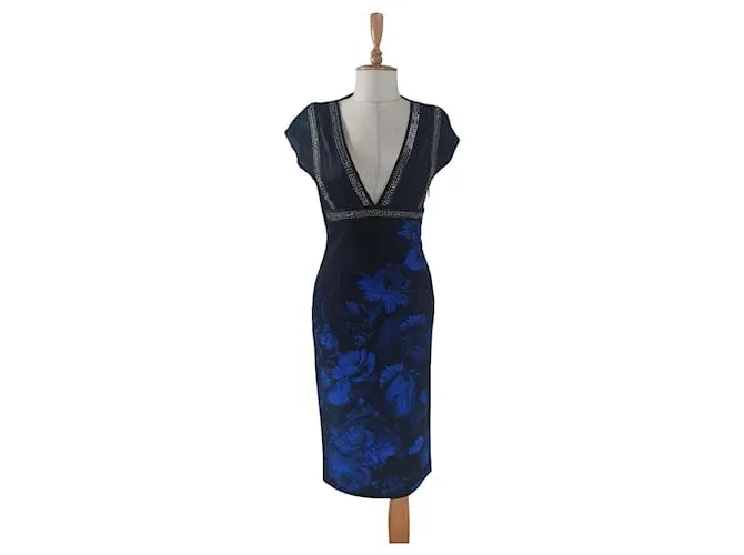 Roberto Cavalli Vestidos Negro Azul 
