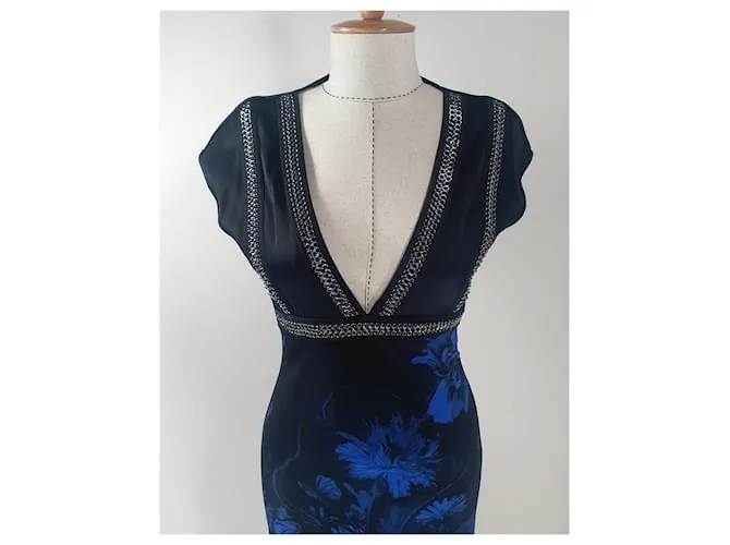 Roberto Cavalli Vestidos Negro Azul 