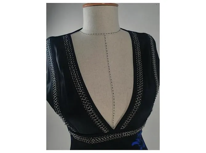 Roberto Cavalli Vestidos Negro Azul 
