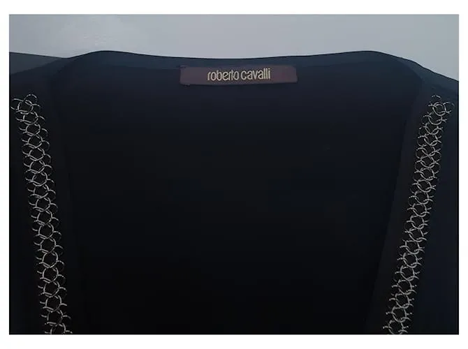 Roberto Cavalli Vestidos Negro Azul 