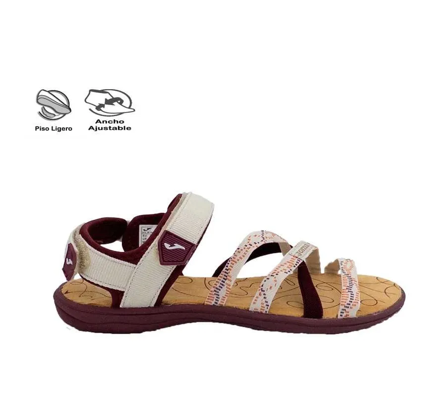 SANDALIA JOMA SMALIS2325V CALIFORNIANA TIRAS CON VELCRO MUY CÓMODA Y FRESCA ZAPATO PARA MUJER BEIG 27895