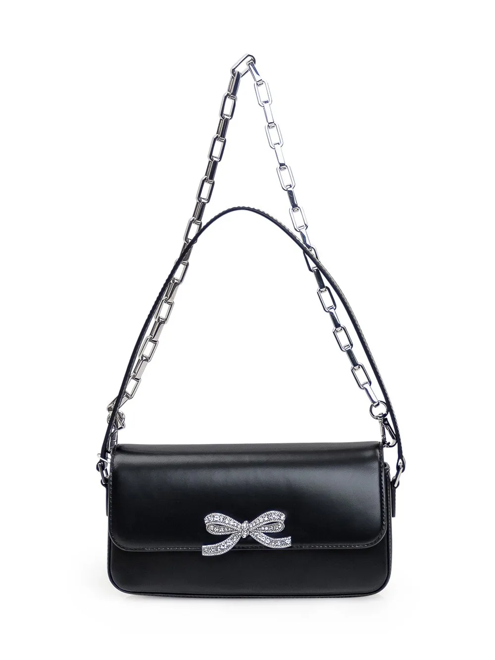 SELFPORTRAIT BLACK LEATHER BAGUETTE BAG