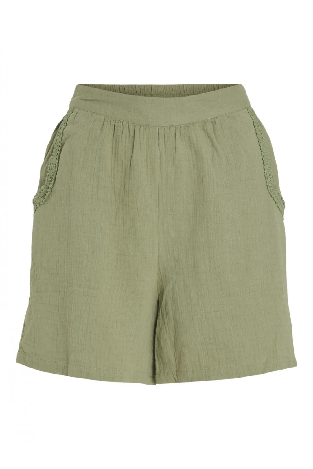SHORT PUNTILLA VIJULLO VERDE OLIVA