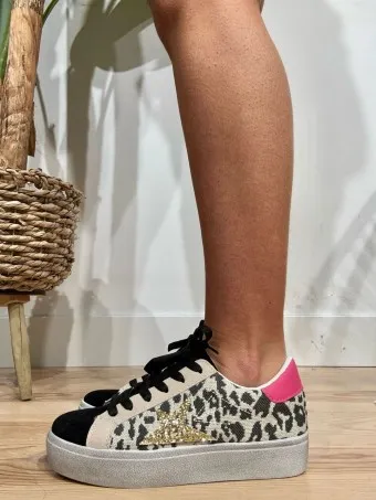 Sneaker Print PAWSTAR Negro