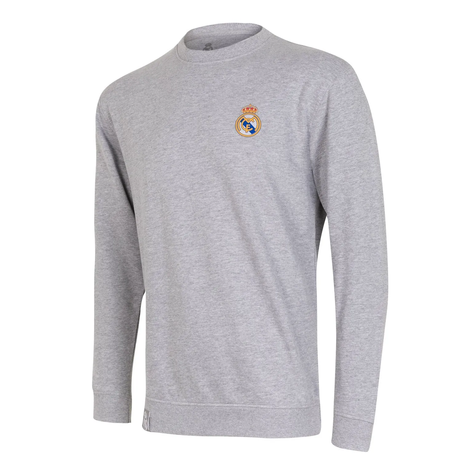 Sudadera Gris Claro Hombre Escudo Color Essentials