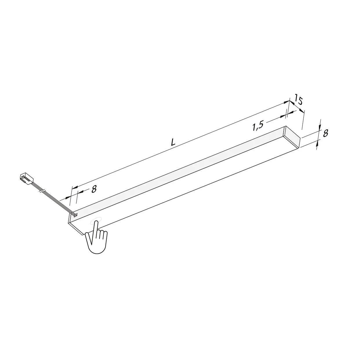 TOP STICK  REGLETA LED SOBREPUESTA DE MíNIMO ESPESOR A 24V